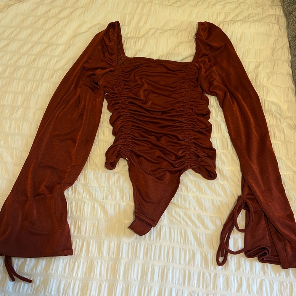 Free People Ruched Bodysuit- worn once!
